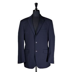 Jos. A. Bank Mens Blazer Blue Wool Stretch Tailored Suit Jacket Sport Coat 40R